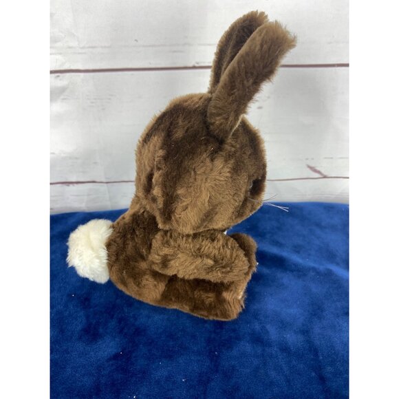 Vintage‎ Dakin Bunny Rabbit 1982 7" Plush Brown Orange Floral Ears Feet Easter - Picture 2 of 6